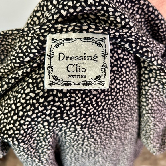 Dressing Clio vintage babydoll dress 1990s black and white print women’s small - Picture 8 of 10